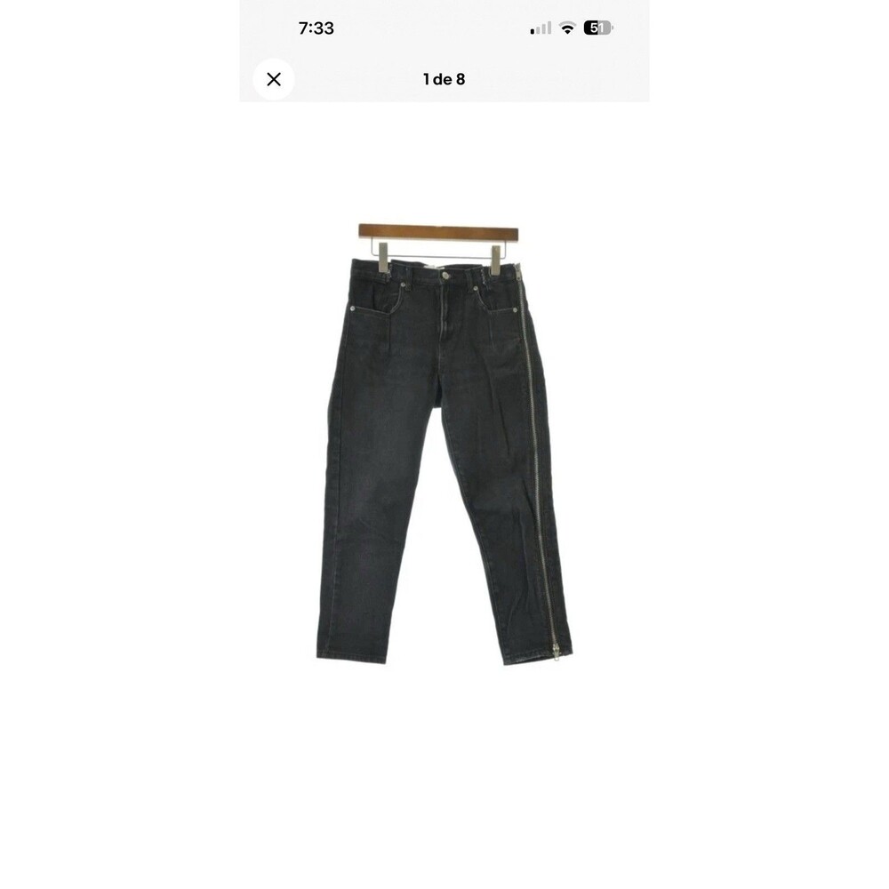 $395 3.1 Phillip Lim Women's Black High-Rise Zip Detail Jeans Pants Sz 0 (XS /S) - Picture 12 of 14